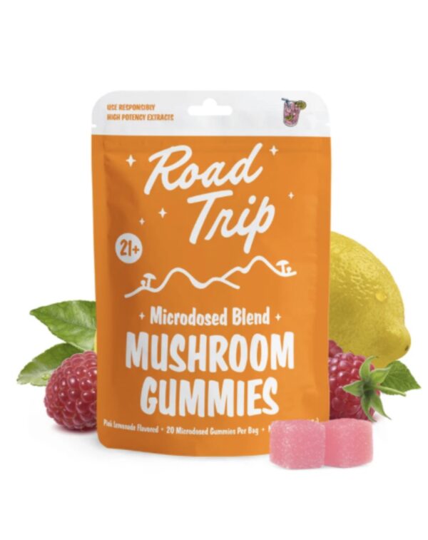 ROAD TRIP - MICRODOSED GUMMIES + FUNCTIONAL MUSHROOMS - PINK LEMONADE