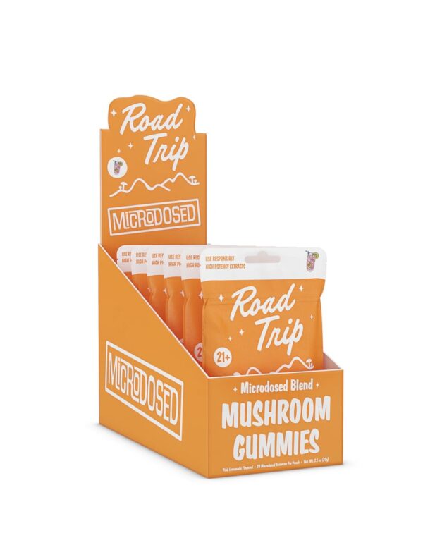 ROAD TRIP - MICRODOSED GUMMIES + FUNCTIONAL MUSHROOMS - PINK LEMONADE - Image 3