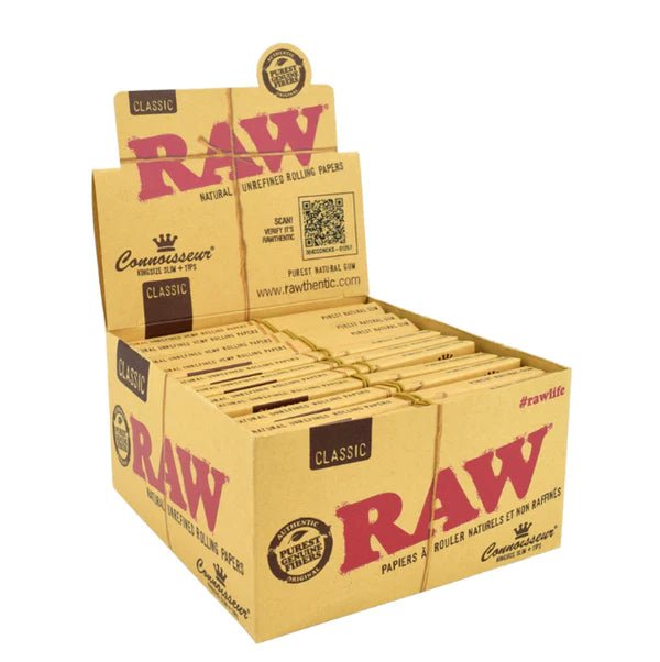 RAW Rolling Papers - Connoisseur King Size Slim w/ Tips - Image 2