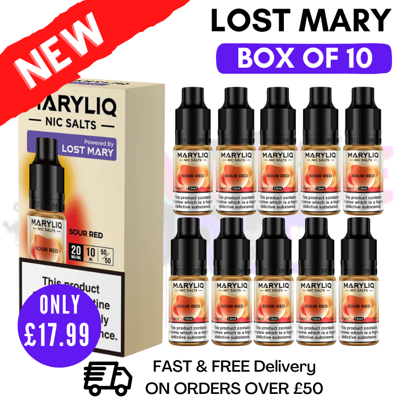 Sour Red MaryLiq Nic Salt BOX OF 10